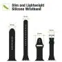UooMoo Compatible with Apple Watch Band 38mm/40mm/42mm/44mm Series 1/2/3/4/5, Slim Silicone Sport Strap Replacment for 38mm/42mm iWatch1/2/3 40mm/44mm Smart Watch 4 5