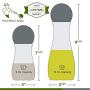 Eparé Olive Oil And Vinegar Dispenser Bottles - Set Of Two Large Capacity Cruets - Stainless Spout - Borosilicate Glass