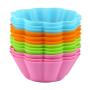Bakerpan Silicone Cupcake Holders, Baking Cups, Flower Shape, 12 Pack