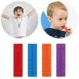RTMOK Sensory Chew Necklace Pendant, 4 Pack Silicone Textured Chewing Brick Oral Motor Teething Biting Chewy Toys Gift for Autism ADHD Anxiety Toddlers Boys Girls Strong Chewers