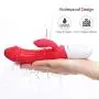 Intelligent Heating G Spot Rabbit Vibrator with Bunny Ears for Clitoris Stimulationm,Waterproof Dildo Vibrator with 8 Powerful Vibrations Dual Motor Clit Stimulator for Women or Couple Fun
