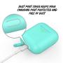 PodSkinz AirPods 2 & 1 Case [Front LED Visible] Protective Silicone Cover and Skin Compatible with Apple AirPods (Diamond Blue)