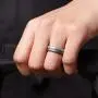 ThunderFit Womens Thin and Stackable 4 Pack Silicone Rings Wedding Bands 2.5mm Width - 2mm Thick