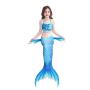 ESSL Tech Baby Girls Sparkle Mermaid Tails Swimsuit Swimmable Costume Bikini Sets Mermaid Tail Swimwear with Monofin