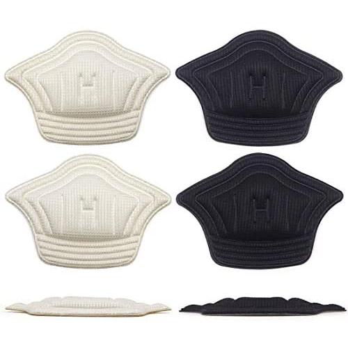 Dr. Shoeserts Heel Grips for Loose Shoes, Heel Cushion Liner for Blisters, Self-Adhesive Heel Protector Pads 2 Pairs (Thicker)