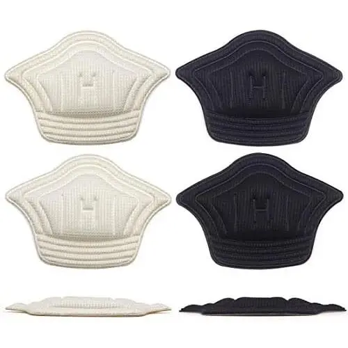 Dr. Shoeserts Heel Grips for Loose Shoes, Heel Cushion Liner for Blisters, Self-Adhesive Heel Protector Pads 2 Pairs (Thicker)