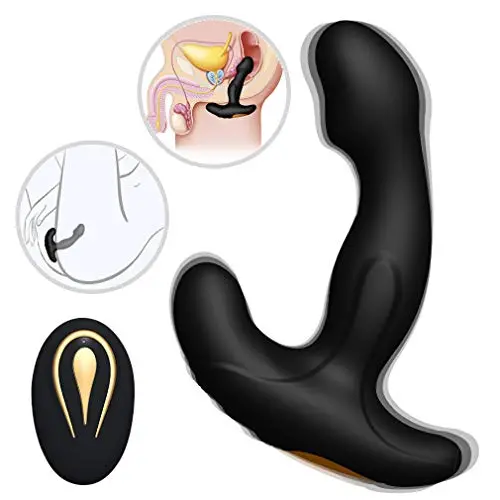 Rechargeable Vibrating Stimulator Plug Multi Stimulation Patterns, Portable Waterproof Postate Massager for Male Wireless Remote Control Silicone Toy