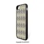 SCOCICI Non-Slip Drop Protection Smart Cell Phone Case Square Shaped Lines with Inner Gold Toned Bands Minimalist Elegance Boho Design Compatible with iPhone 7