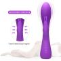 Vibrating Rabbit Vibrator G-spot Vagina Clitoris Stimulator Massager, IMO Rechargeable Lightweight Silicone Dildo Vibe with 7 Vibration Modes Adult Sex Toys for Men Women Couples
