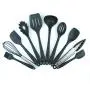 JINPENGRAN 10 Sets of Silicone Kitchenware, Non-Stick Silicone, Environmentally Friendly Cooking Tools,Black