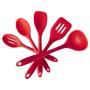 Jiyaru 5 pcs Nonstick Cookware Silicone Kitchen Utensils Heat Resistant Cooking Kitchenware Set