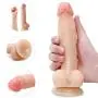 Whtao 7.08 inch Realistic Massager Toys Lifelike Silicone-D?ld? with Suction Cup for Women Whtao