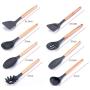 Kitchenware Set, 11 Pieces of Silicone Kitchen Utensils, Hardwood Handles, Heat-Resistant Kitchen Utensils, Heat-Resistant and Non-Stick Cooking Tools, Kitchenware