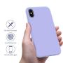 OTOFLY Liquid Silicone Gel Rubber Full Body Protection Shockproof Case for iPhone Xs/iPhone X，Anti-Scratch&Fingerprint Basic-Cases，Compatible with iPhone X/iPhone Xs 5.8 inch (2018), (Light Purple)