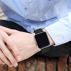 IYOU Sport Band Compatible with Watch Band 38MM 42MM 40MM 44MM, Soft Silicone Replacement Sport Strap Compatible with 2019 Watch Series 5 2018 Watch Series 4/3/2/1