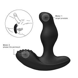 LEVETT Caesar Super Soft Silicone Vibrating Anal Plug Prostate Massager Wireless Remote Control 360 Degree Rotation Male Masturbator Sex Toys for Men