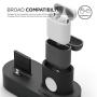 elago 3 in 1 Charging Hub [Black] for Apple Watch Series 5/4/3/2/1, Apple AirPods 2/1, iPhone 11 Pro Max/11 Pro/11/Max/Xs/XS Max/XR/X and All iPhone Models [Original Cables Required-NOT Included]