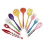 10Pcs Kitchenware Silicone Kitchen Cooking Utensils Non-Stick Baking Tool Cooking Tool Sets Spoons Ladle Turner Egg Beater,as picture