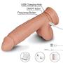 Riodong? Rotating Dildo Liquid Silicone Vibrating Cock Realistic Penis of Porn Star with Suction Cup for Women Masturbation G-Spot Vibrator Anal Play Sex Toy, 8.25 Inches