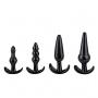 Medical Silicone Trainer Kit,Beginner Set,4pcs/Set Soft Plugs Toys for Women and Men (Black)