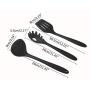 Jiyaru 10 pcs Silicone Kitchen Utensils Heat Resistant Cooking Baking Kitchenware Set Black
