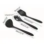 Jiyaru 10 pcs Silicone Kitchen Utensils Heat Resistant Cooking Baking Kitchenware Set Black
