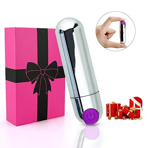 Bullet Vagina Stimulator Massager Mini Adult Massager for Travel Vibrant with USB Rechargeable & Waterproof Dildo Nipple G Spot Vibrator Adult Sex Toys for Women (Silver)