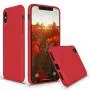 SURPHY Silicone Case for iPhone X iPhone Xs Case, Thicken Liquid Silicone Shockproof Protective Case Cover (Full Body Thick Case with Microfiber Lining) Compatible with iPhone X XS 5.8, Red