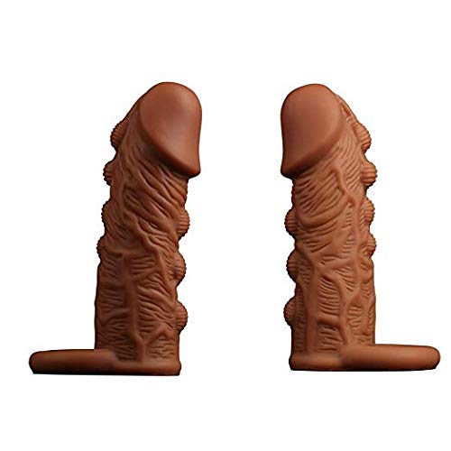 Extended Sleeve expands Silicone Penis Condom Expander to Expand Male Chastity Toys and Extend Reusable Condoms