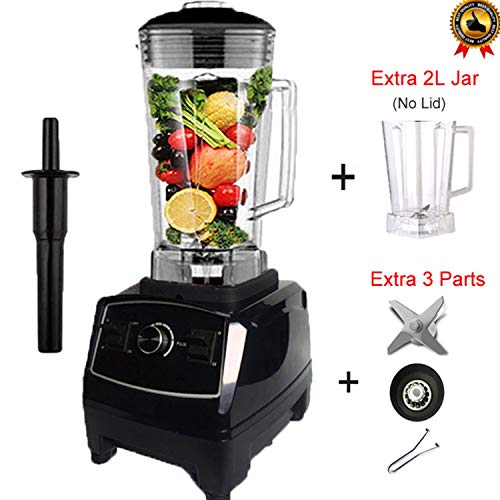 2200W Heavy Duty Blender Professional Juicer Mixer Food Processor Ice Smoothie Bar Fruit Blender,Black Jar Fullparts