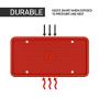 Rightcar Solutions Flawless Silicone License Plate Frame - Rust-Proof. Rattle-Proof. Weather-Proof. - Red