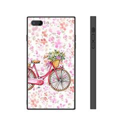iPhone 7 8 Case,Flexible Soft TPU Cover Shell,Slim Silicone Black Rubber Non-Slip Durable Design Protective Phone Case for iPhone 7 8 -Bicycle