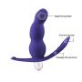 LEVETT Flexible Silicone Multispeed Vibrating Prostate Massager Butt Plugs Anal Beads Sex Toy(Blue)