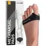 Fabric Metatarsal Pads - Ball of Foot Cushion Sleeves Burning Sensations Forefoot Blisters Metatarsalgia Pain Relief Foot Health Care Tight Fitting Feet - Gel Pads for Men Women - Black