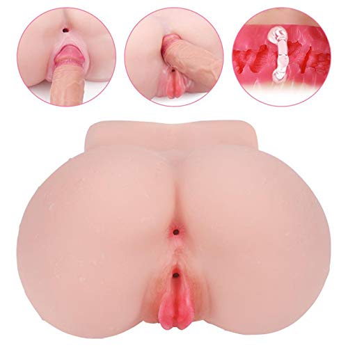 Male Masturbators Pussy Ass Sex Doll for Men Masturbation, Adorime 3D Realistic Virgin Butt Stroker Adult Toys with 2 Openings and Built-in Functional Tighten-Rings for Intense Stimulation