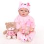 CHAREX Realistic Baby Doll, 22 Inches Real Baby Doll Reborn,Weighted Reborn Newborn Sleeping Doll