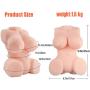 Yasuodd Male Adult Toy Llm 3D Silicone Waterproof and Realistic 2 Entrances Male Relaxation Toys The Best Gift for Men Esx (Color : Skin)