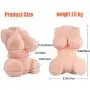 Yasuodd Male Adult Toy Llm 3D Silicone Waterproof and Realistic 2 Entrances Male Relaxation Toys The Best Gift for Men Esx (Color : Skin)