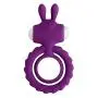 OUYAWEI Soft Silicone Dual Vibrating Cock Ring Dick Penis Ring Cockring Adult Sex Toys for Couples Black Rabbit