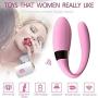Lfcmf 7 Frequency U-Shape Couple Love Stimulation Promote Tongue Vibrate Toys Sport Tool USB Rechargeable Silicone Couples Wand Massage Back Neck Muscles (Color : Pink)