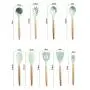 Gwjs Silicone Spatula Set Kitchen Utensils, Wooden Handle Cooking Tools Silicone Kitchenware Kitchen Gadgets Kitchen Tools-nine-piece Set 31.8cm(12.5inch)