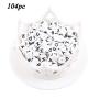 Promise Babe 104PC 12MM Letter Beads for Teething Necklace Bracelet Making Food Grade Silicone Teether Beads Baby Nursing Jewelry Accessory