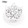 Promise Babe 104PC 12MM Letter Beads for Teething Necklace Bracelet Making Food Grade Silicone Teether Beads Baby Nursing Jewelry Accessory