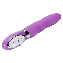 Multispeed 10-Frequency Waterproof Silicone Wand Massage Lovely Dovey Wavy Multispeed Víbrátór Female Toy- Purple