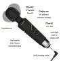 HAZURE Mini Vibrate Wand Massager with 20 Magic Vibration Modes, Whisper Quiet, Waterproof, Handheld, Cordless for Neck Shoulder Back Body Massage, Sports Recovery & Muscle Aches - Black Mini