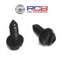 Rustproof Black License Plate Screws for Securing License Plates, Frames and Covers on Domestic Cars and Trucks (Black Zinc Plated)