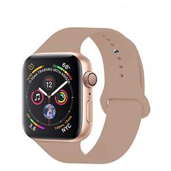 YANCH Compatible with for Apple Watch Band 38mm 42mm 40mm 44mm, Soft Silicone Sport Band Replacement Wrist Strap Compatible with for iWatch Series 4/3/2/1, Nike+,Sport,Edition