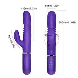 Achyoop Ví-bratórs 36 Puls 6 Modes Silicone Rabbit Ví-bratór 360 Degrees Rotating and Thrusting G-Spot Ví-bratór Adult Sexn Toys for Women Pleasure Love