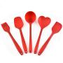 JunbosiKitchenware Silicone Kitchenware Set Kitchen Cooking Shovel Spoon 5 Piece Set High Temperature Household Spatula