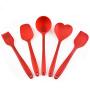 JunbosiKitchenware Silicone Kitchenware Set Kitchen Cooking Shovel Spoon 5 Piece Set High Temperature Household Spatula